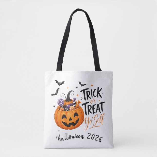 Sac cabas Halloween Trick or Treat Yo' Self (Devant)