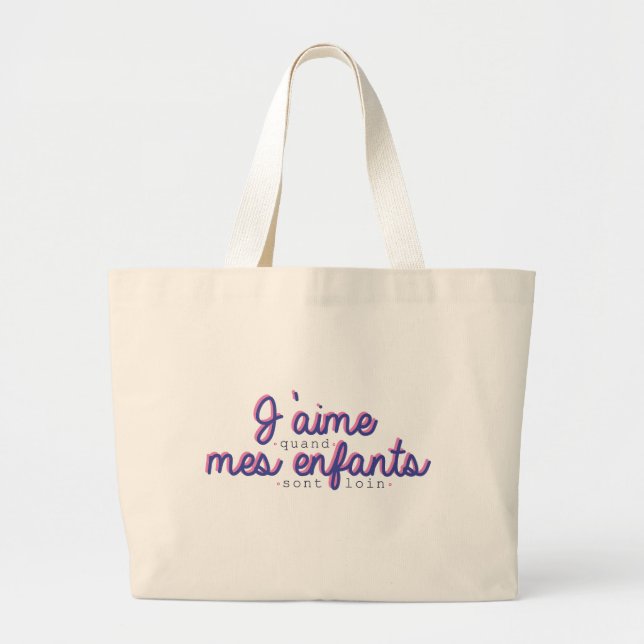 Sac cabas J'aime mes enfants (Devant)