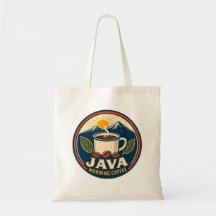 Sac cabas Java Morning Coffee Retro Badge Budget