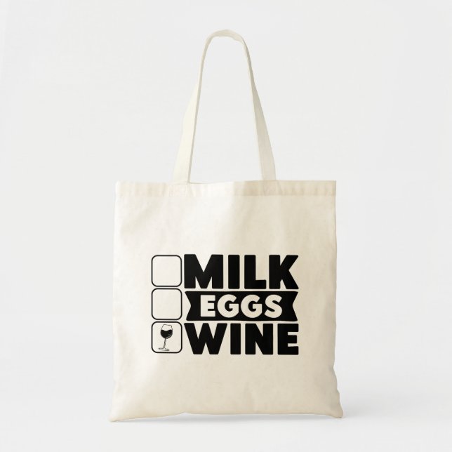Sac cabas Lait, Œufs, Vin (Devant)