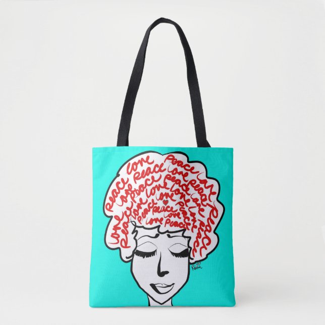 Sac cabas Paix et Amour (Devant)