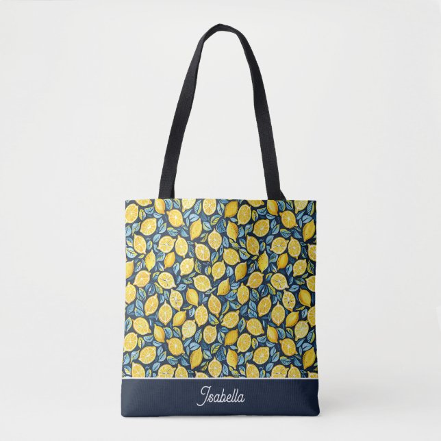 Sac cabas personnalisé aux citrons (Devant)