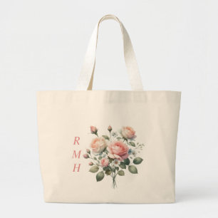 Sac cabas personnalisé Rose de juin