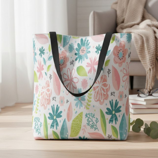 Sac cabas quotidien floral rose (Créateur téléchargé)