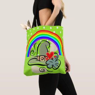 Sac cabas Saint-Patrick jour de pluie arc-en-ciel