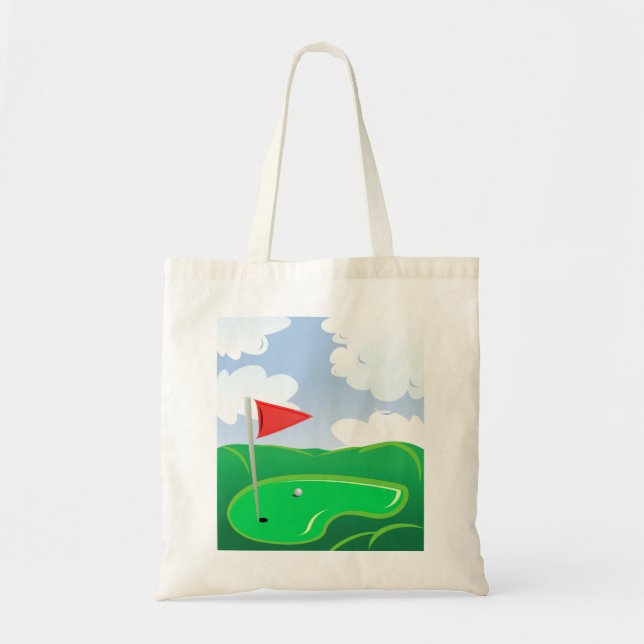 Sac cabas vert du terrain de golf (Devant)