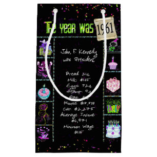 Sac Cadeau 1961 Trivia de l'année de naissance sur un petit s
