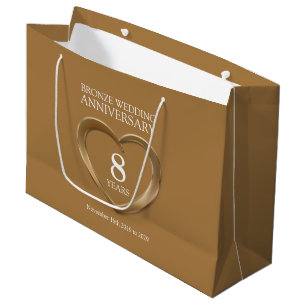 Sac Cadeau 8e anniversaire mariage de bronze photo grand cade
