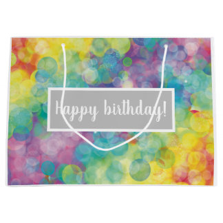 Sac cadeau à bulles colorées