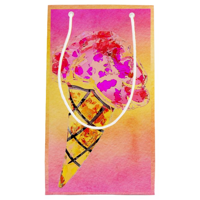 Sac cadeau à cône de crème glacée (Devant)