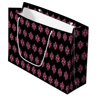 Sac cadeau à dentelle rose et noir