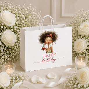 Sac cadeau à écriture Bourgogne pour femme fantais