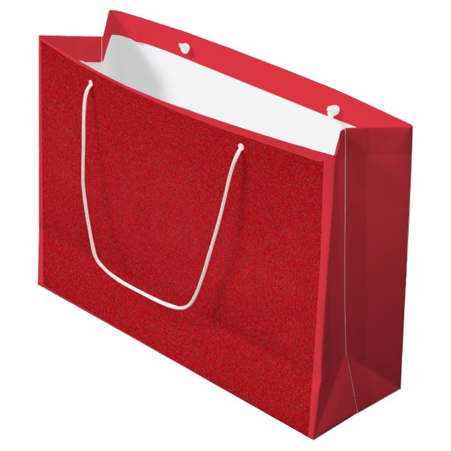 Sac Cadeau à Effet de Bruit Rouge Tomate (Grand) - (Devant Angle)