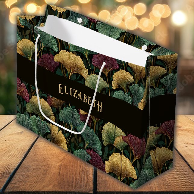 Sac Cadeau à Monogramme avec Motif de Feuille de G (Créateur téléchargé)