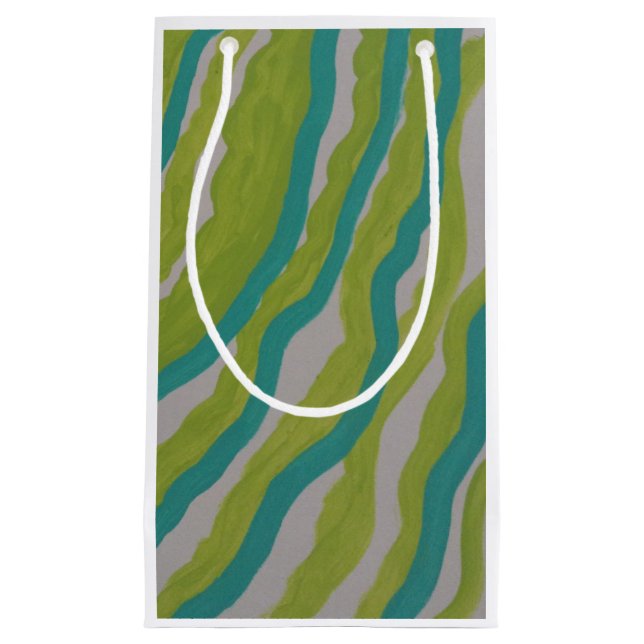 Sac cadeau à rayures vertes (Devant)