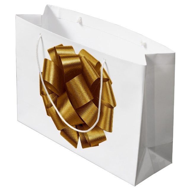 Sac cadeau à ruban doré (Dos Angle)