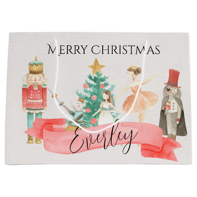 Sac cadeau à thème Nutcracker personnalisé (Devant)
