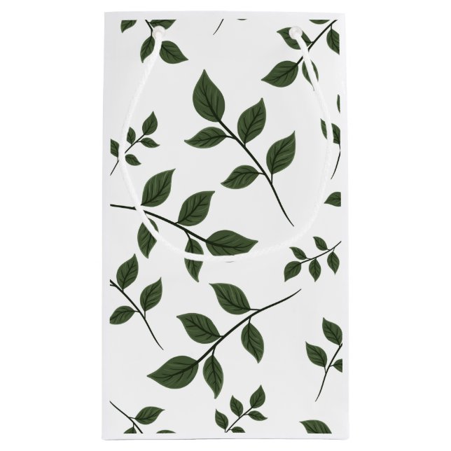 Sac cadeau à thème Plante feuille et feuillage (Dos)