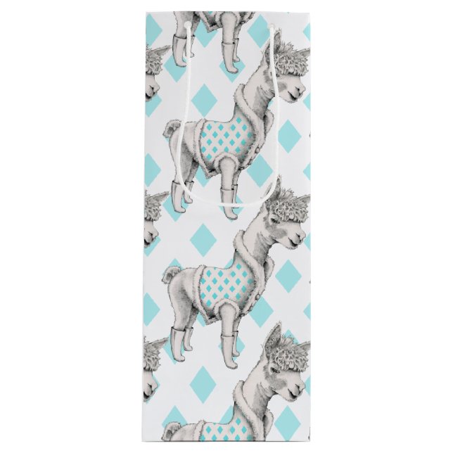 Sac cadeau Alpaca pour le vin (Devant)