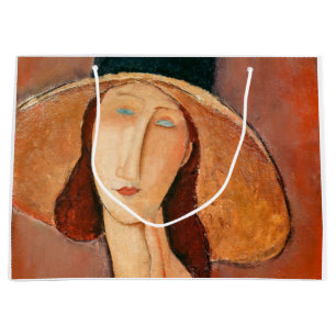 Sac Cadeau Amedeo Modigliani - Jeanne Hebuterne en grand Casq