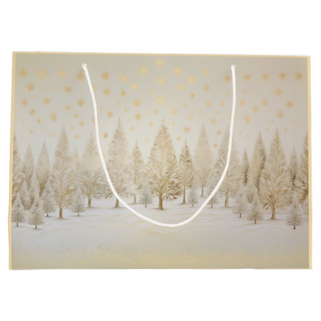 Sac cadeau Arbre de Noël en argent d'or (Dos)