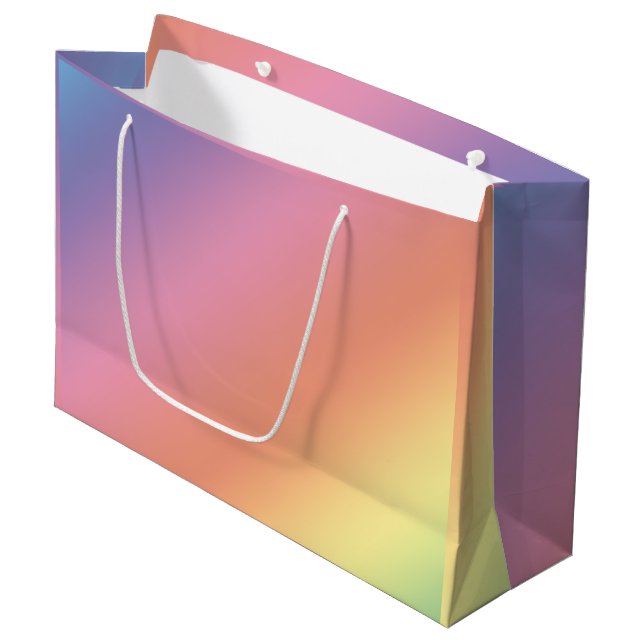 Sac Cadeau Arc-en-Ciel Pastel (Devant Angle)