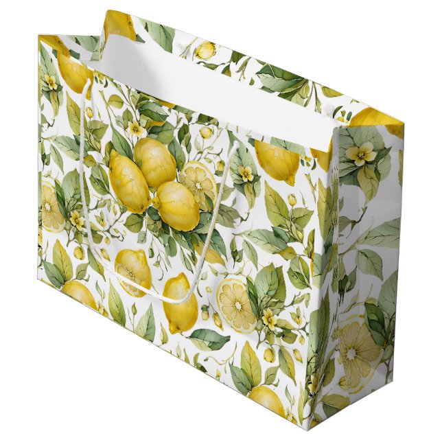 Sac cadeau au citron cool (Devant Angle)