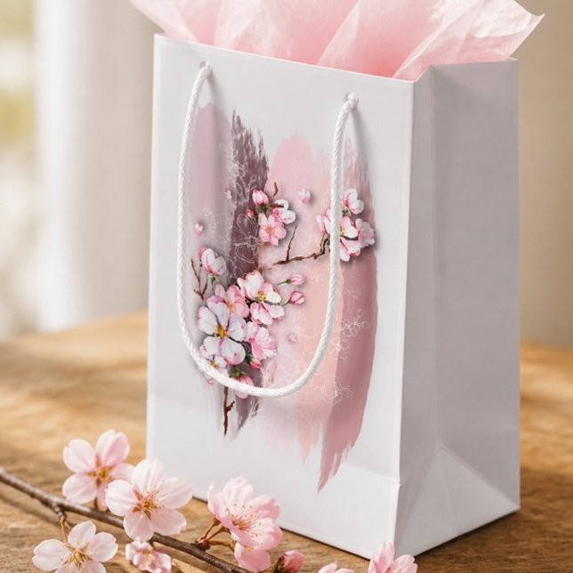 Sac cadeau aux fleurs de cerises Abstraites (Créateur téléchargé)