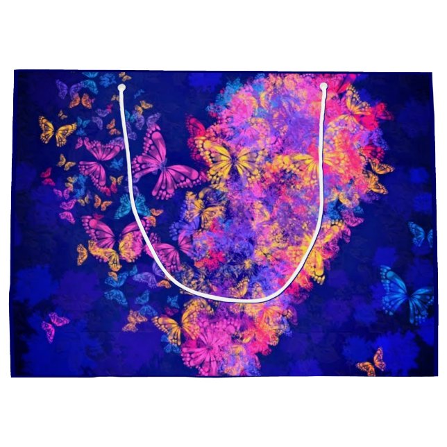 Sac cadeau aux papillons cardiaques (Dos)