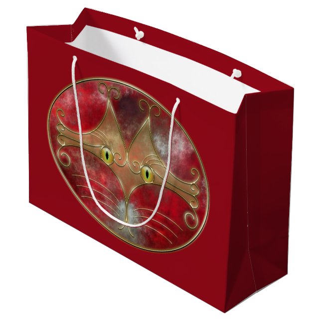 Sac cadeau aux yeux de chat (Dos Angle)