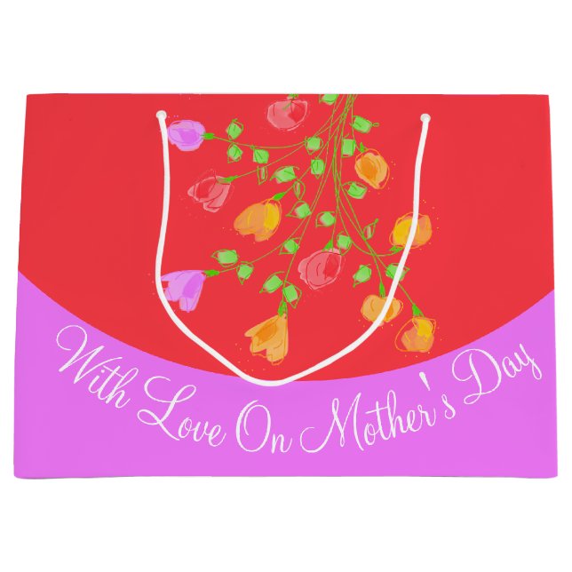 Sac Cadeau Avec Amour Le Jour Des Mères (Devant)