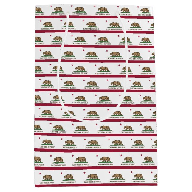 Sac cadeau avec drapeau californien, USA (Devant)