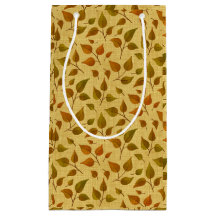 Sac Cadeau Avec Feuilles D'automne