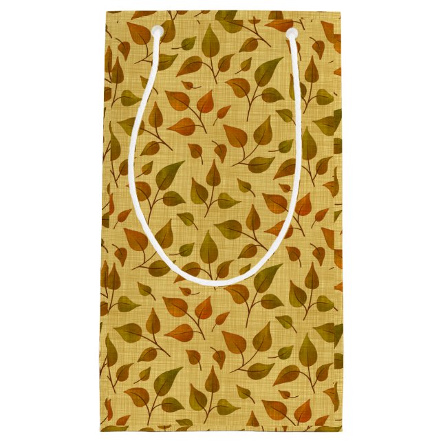 Sac Cadeau Avec Feuilles D'automne (Devant)