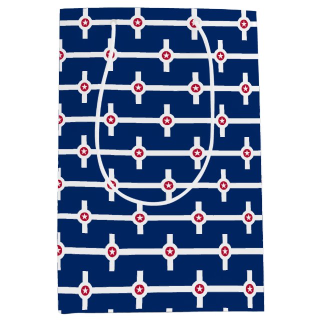 Sac cadeau avec le drapeau d'Indianapolis, USA (Devant)