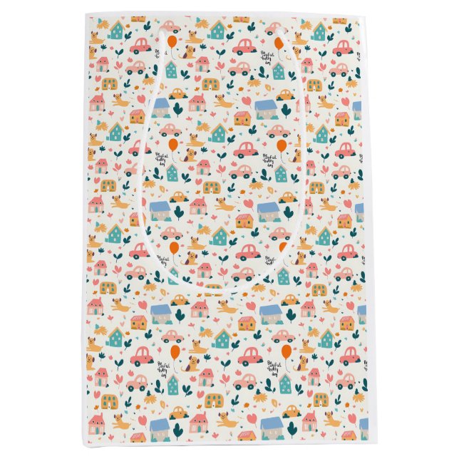 Sac cadeau avec un motif ludique (Devant)