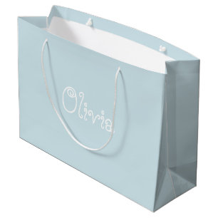 Sac cadeau Baby shower couleur bleu clair