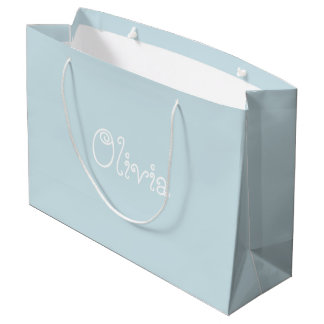 Sac cadeau Baby shower couleur bleu clair