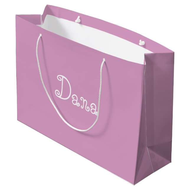 Sac cadeau Baby shower couleur rose moderne (Dos Angle)