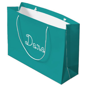 Sac cadeau Baby shower couleur turquoise moderne