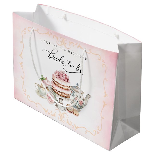 Sac Cadeau Baby Shower Thème Tea Party – Futur Mar (Dos Angle)
