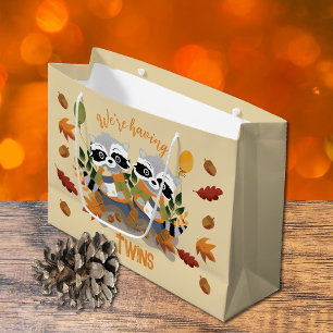 Sac cadeau Baby shower Twin Raccoons