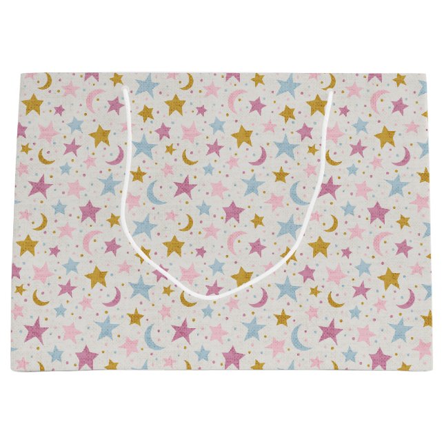 Sac cadeau baby shower - Twinkle Twinkle Twilight (Devant)