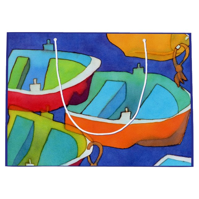 Sac Cadeau Bateaux à Rames - Grand, Mat (Devant)