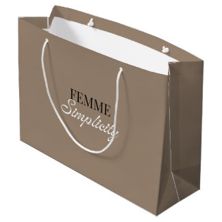 Sac cadeau beige