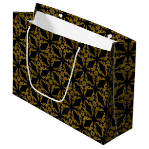 Sac cadeau Black and Gold Classy - Grand, brillant