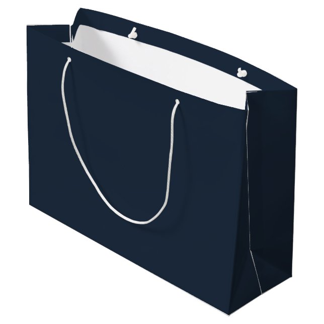 Sac cadeau bleu bleu grand - Conception en couleur (Dos Angle)