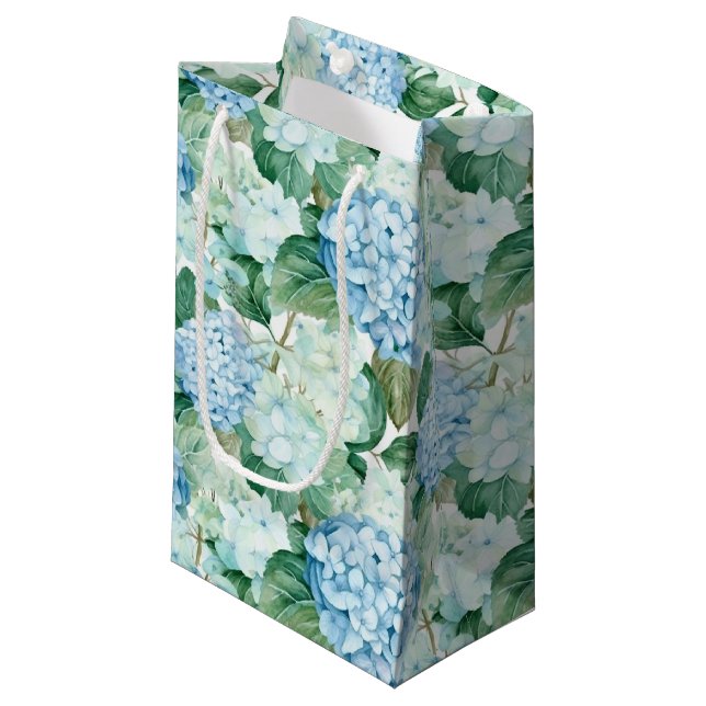 Sac cadeau Blue Hydrangeas (Devant Angle)