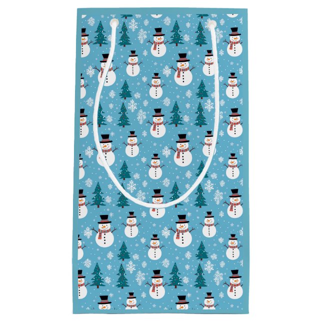 Sac cadeau bonhomme de neige de Noël (Devant)