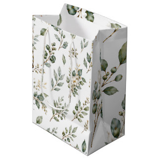 Sac Cadeau Botanique Élégant Eucalyptus Moyen